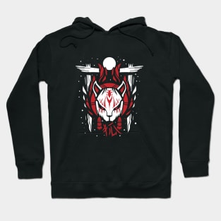 cool japanese kitsune fox torii gate entrance Hoodie